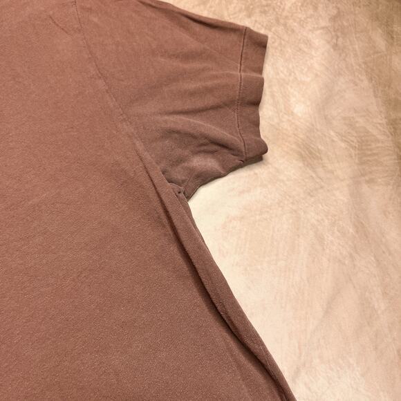 Abercrombie & Fitch Brown Patchwork Embroidered Stitched Short Sleeve T-Shirt - Picture 5 of 10